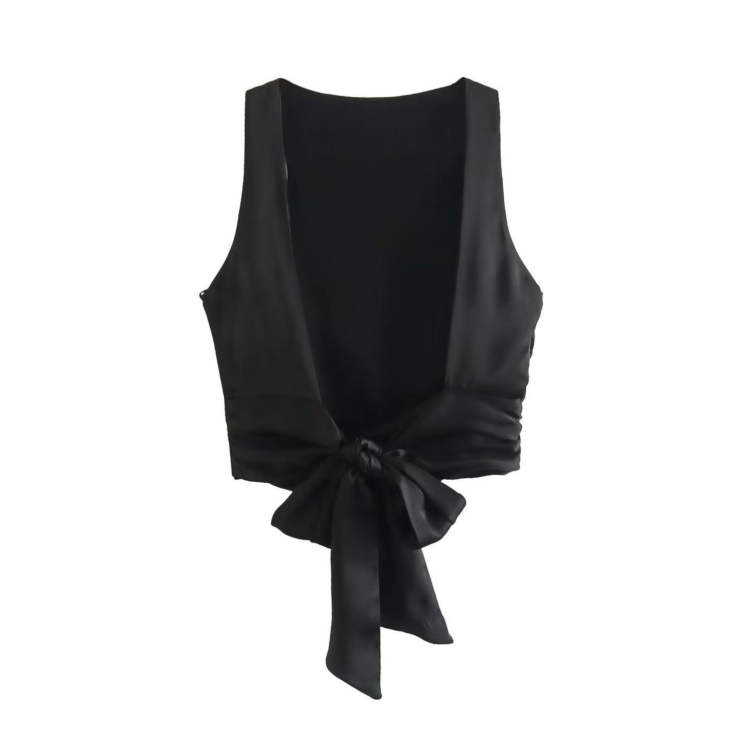 WILLEMIJN | Mouwloze Top Dames – Elegante Top met Strik op de Rug