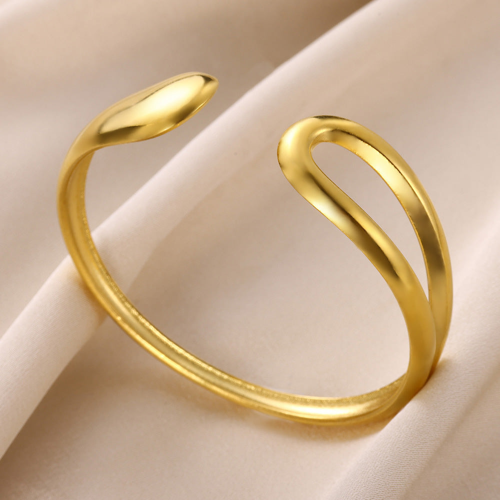 LUCIE | Goud - Zilver kleurige Cuff Armband – Statement Armbanden voor Dames