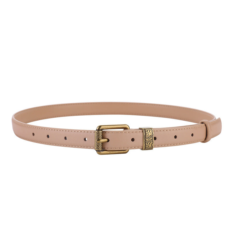 ANIC | Vintage Riem met Goudkleurige Gesp – Stijlvolle Accessoire voor Elke Look