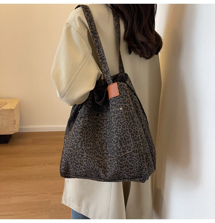 JULA | Leopard Shopper Tas XL – Grote Panterprint Totebag voor Dames