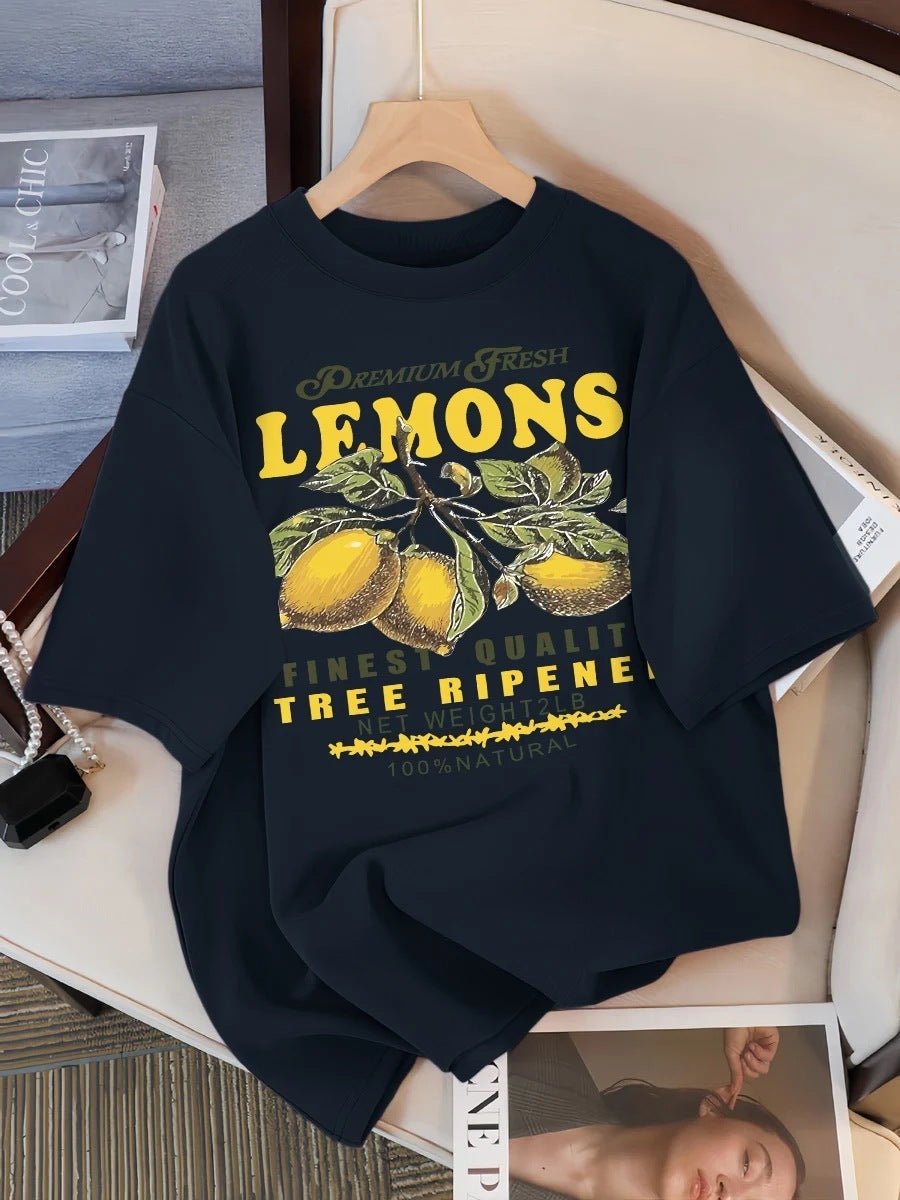 DOMINIQUE | Unisex T-shirt met Citroenprint – Comfort & Stijl voor Iedereen