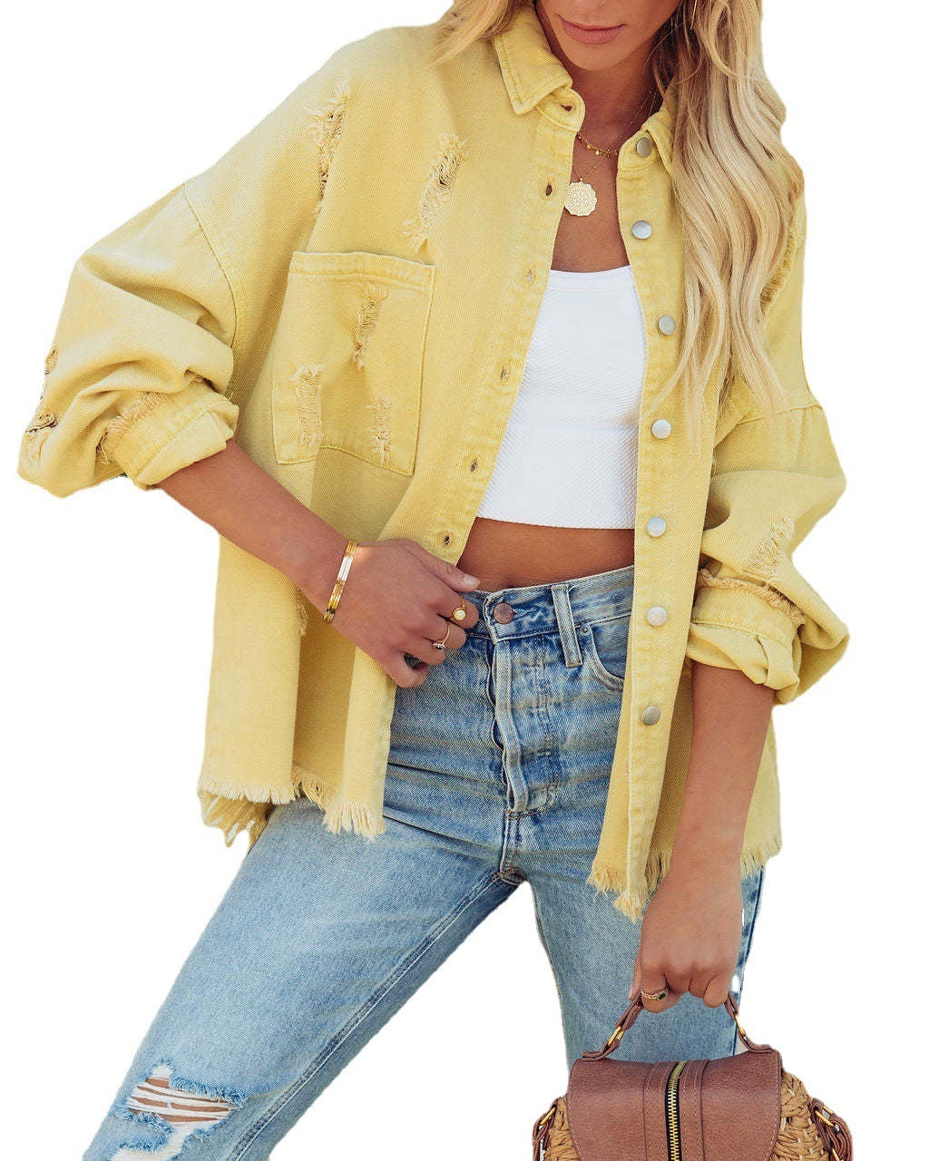 RINSKE | Vintage Destroyed Spijkerjas – Casual Denim Look