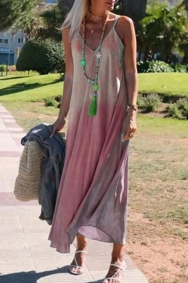 MYRIAM | Luchtige Maxi Zomerjurk met Spaghettibandjes