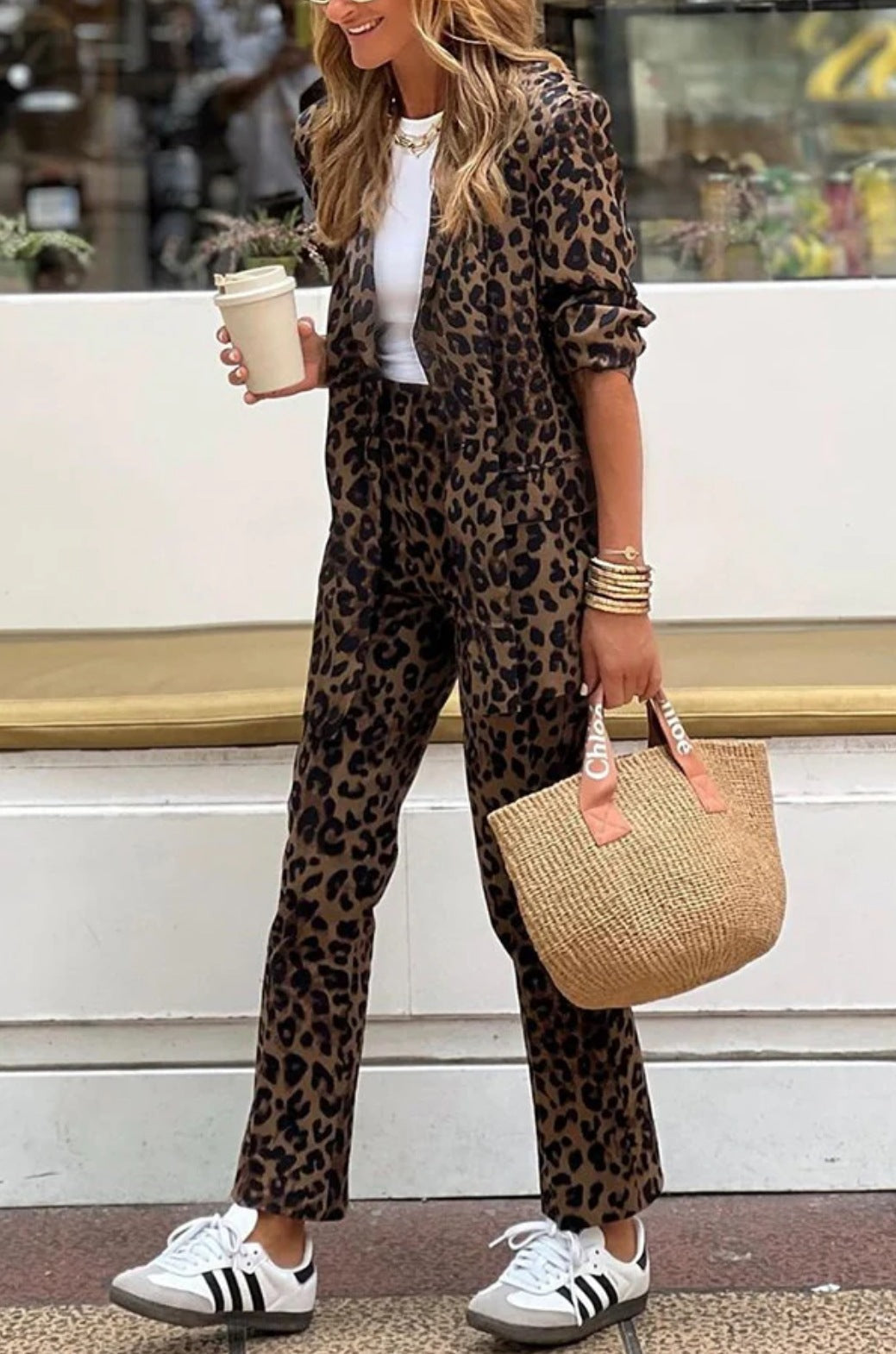 LILI | Trendy Leopard Print Set – Blazer en Broek voor Dames
