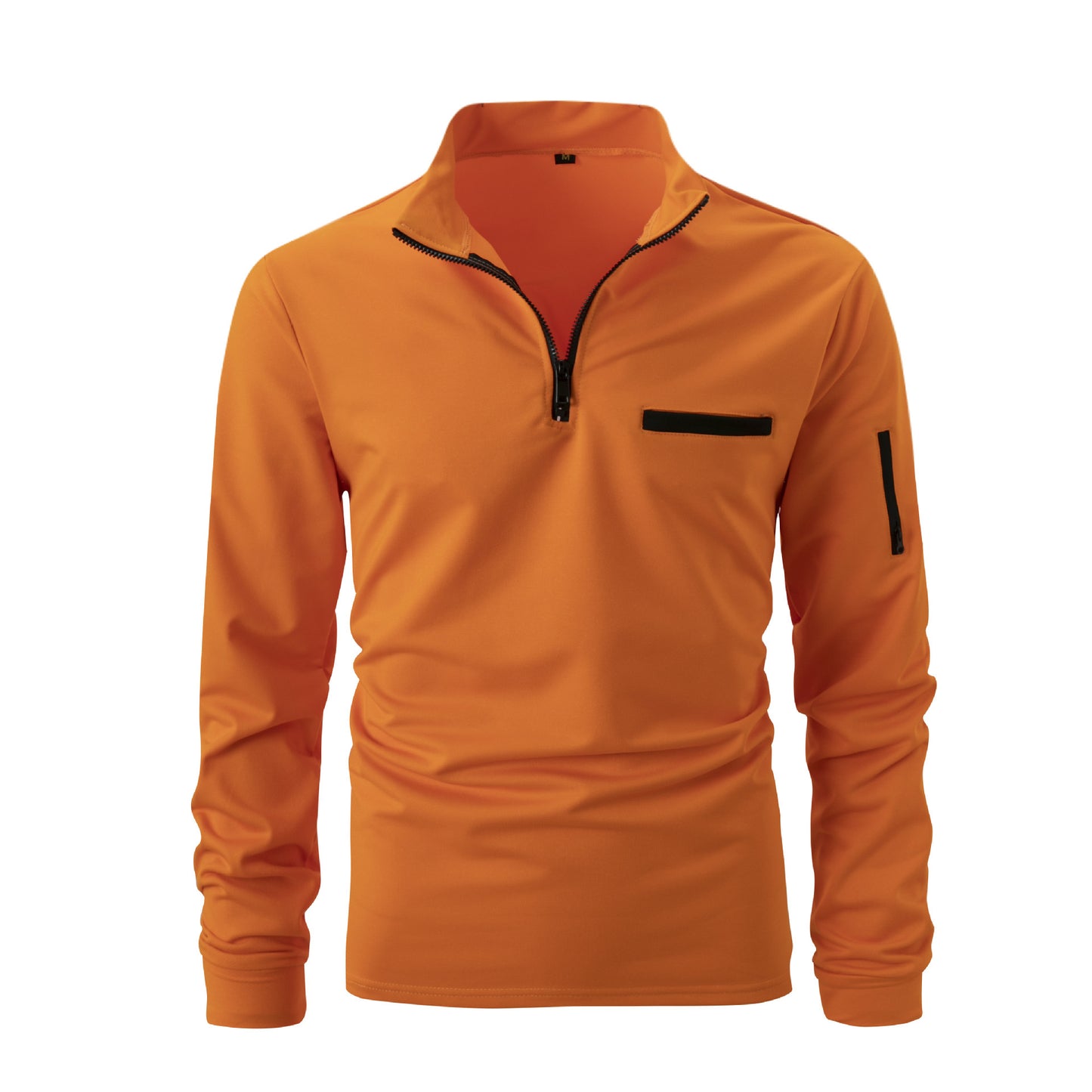 DENZELL | Heren Sporttop met Rits en Zakdetails – Lange Mouw