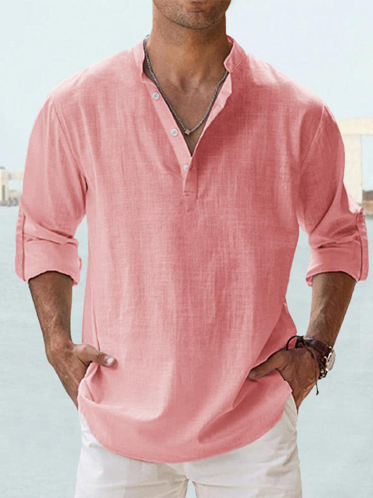 WILLIAM | Linnen Look Heren Shirt – Lichtgewicht Casual Overhemd Voor Zomer