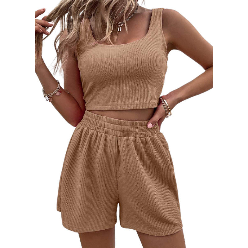 FREE | Trendy Crop Top en Shorts Set - Zomeroutfit Dames