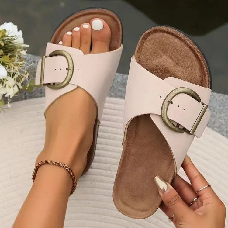 ALEXI | Comfort Buckle Slides – Trendy Slippers met Statement Gesp