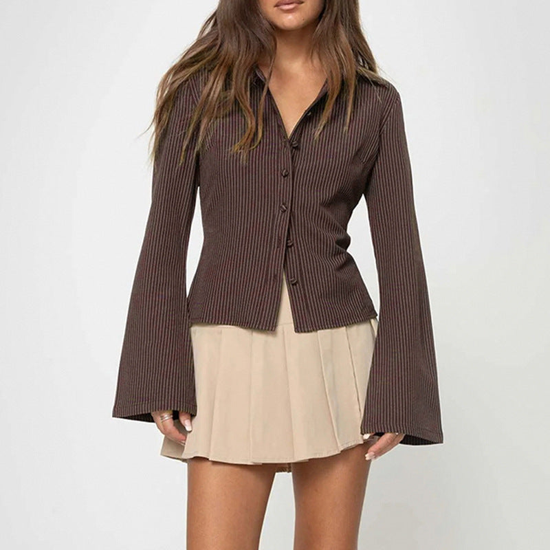 NICOLETTE | Trendy Gestreepte Blouse met Kraag – De Must-Have voor Elke Garderobe