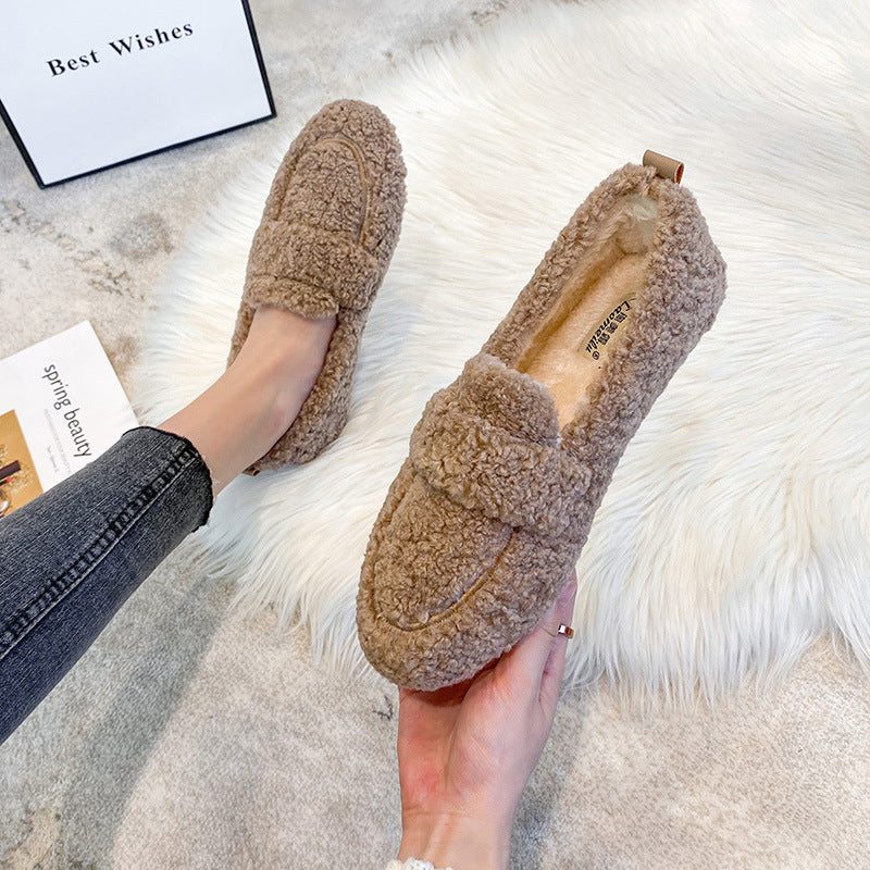 ELENA | Teddy Loafers Dames – Zachte Trendy Instappers