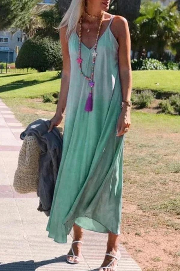 MYRIAM | Luchtige Maxi Zomerjurk met Spaghettibandjes