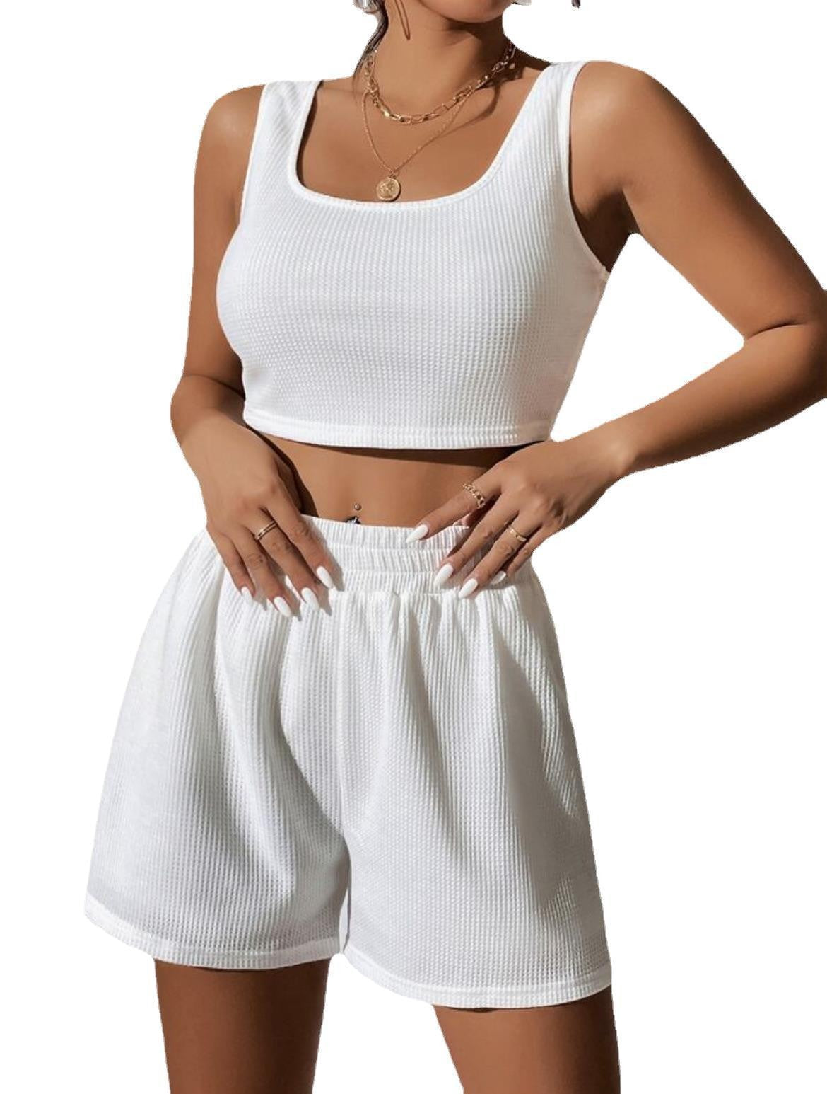 FREE | Trendy Crop Top en Shorts Set - Zomeroutfit Dames