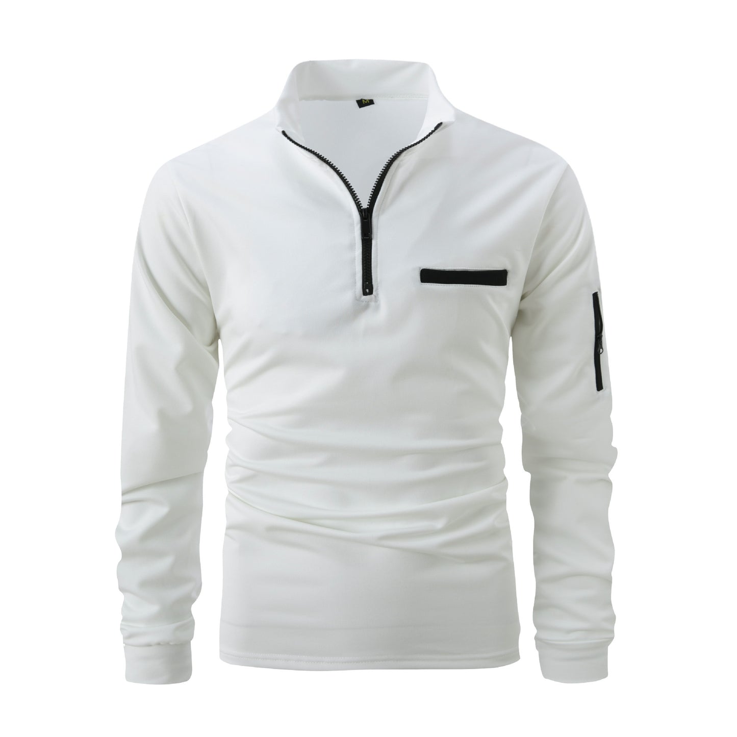 DENZELL | Heren Sporttop met Rits en Zakdetails – Lange Mouw