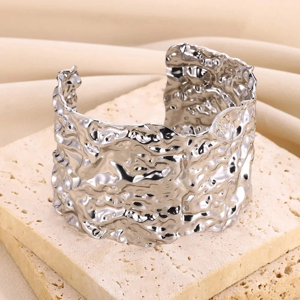 LUCIE | Goud - Zilver kleurige Cuff Armband – Statement Armbanden voor Dames