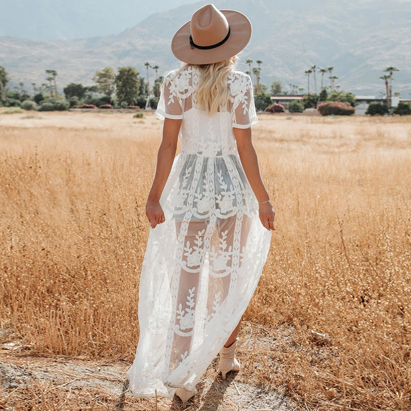 KAYLA | Lange Transparante Kimono van Kant – Bohemian Chic
