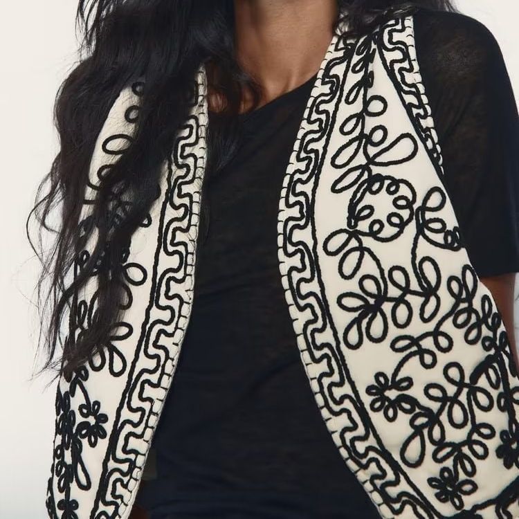 LAURIE | Boho Gilet met Borduursels – Statement Vest voor Dames