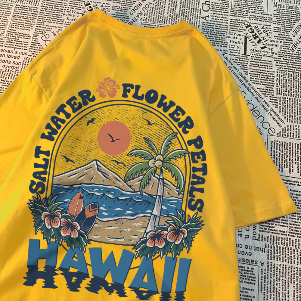 KINA | Hawaiiaanse Vibes T-shirt met Tropisch Design