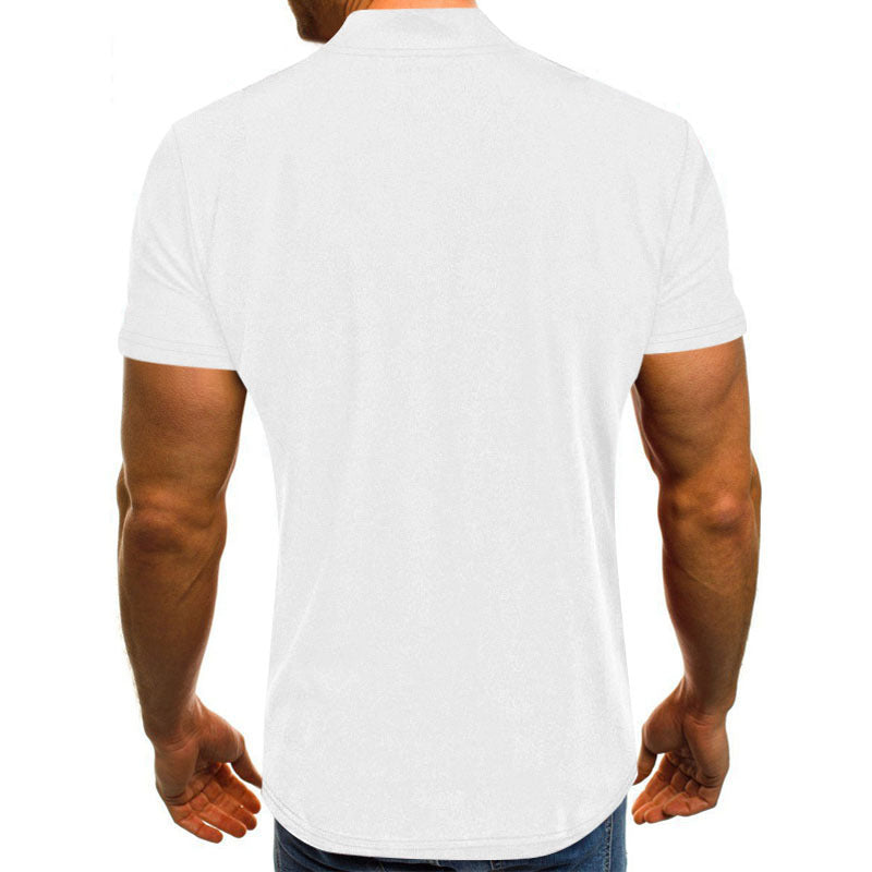 KAI | Heren T-shirt met Zwarte Rits – Slim Fit Casual Shirt Mannen