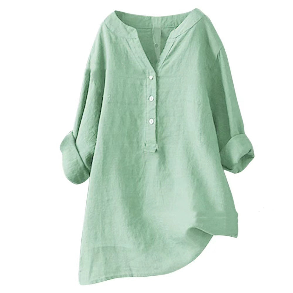 JILKE | Linnen Tuniek Dames met Knoopsluiting – Luchtige Oversized Blouse in Meerdere Kleuren