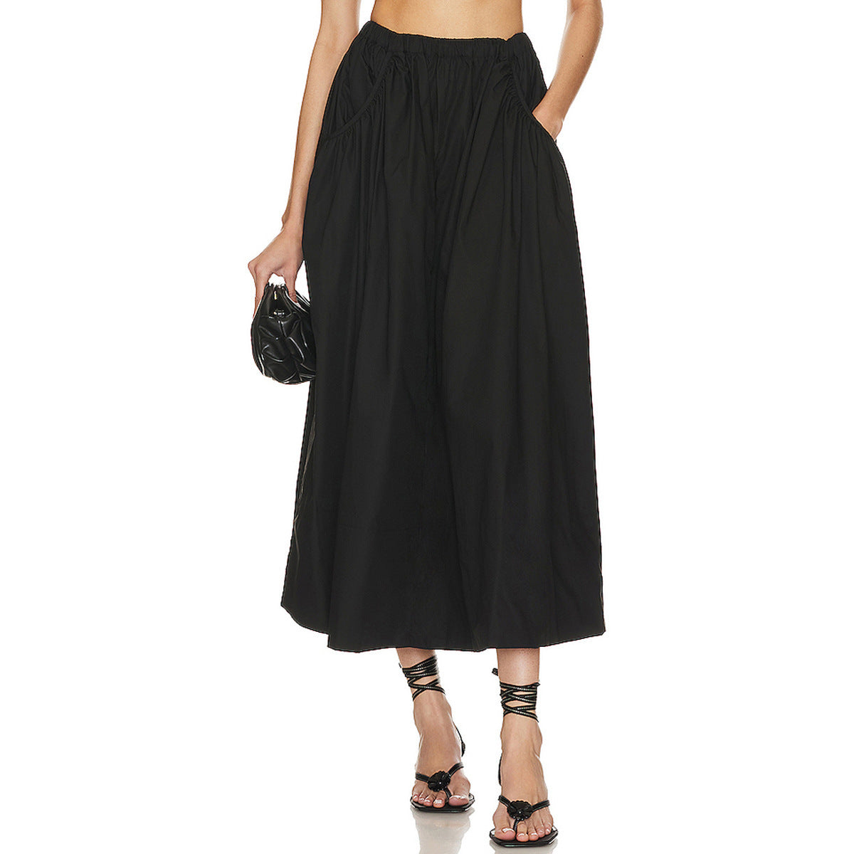ELINE | Midi Rok – Luchtige A-lijn Rok met Stretch Tailleband