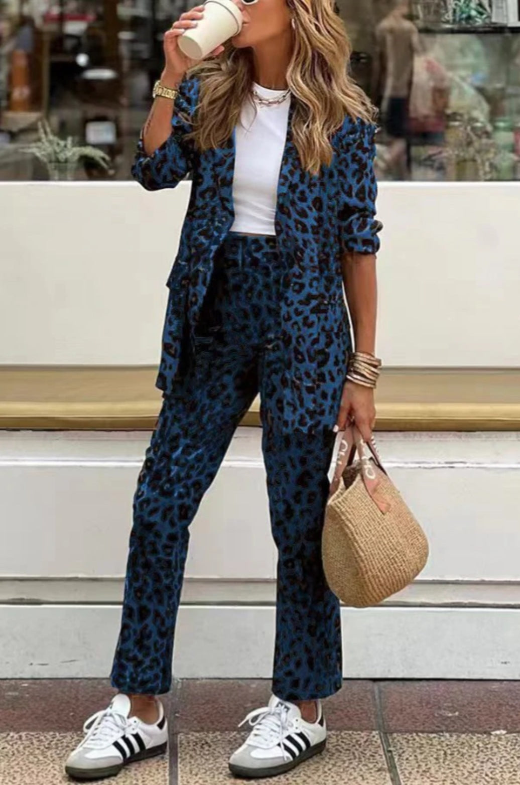LILI | Trendy Leopard Print Set – Blazer en Broek voor Dames
