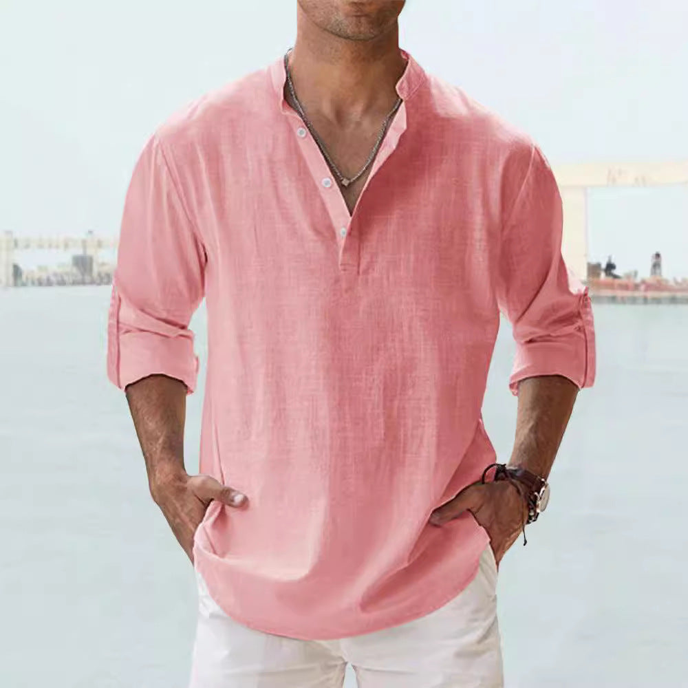 WILLIAM | Linnen Look Heren Shirt – Lichtgewicht Casual Overhemd Voor Zomer