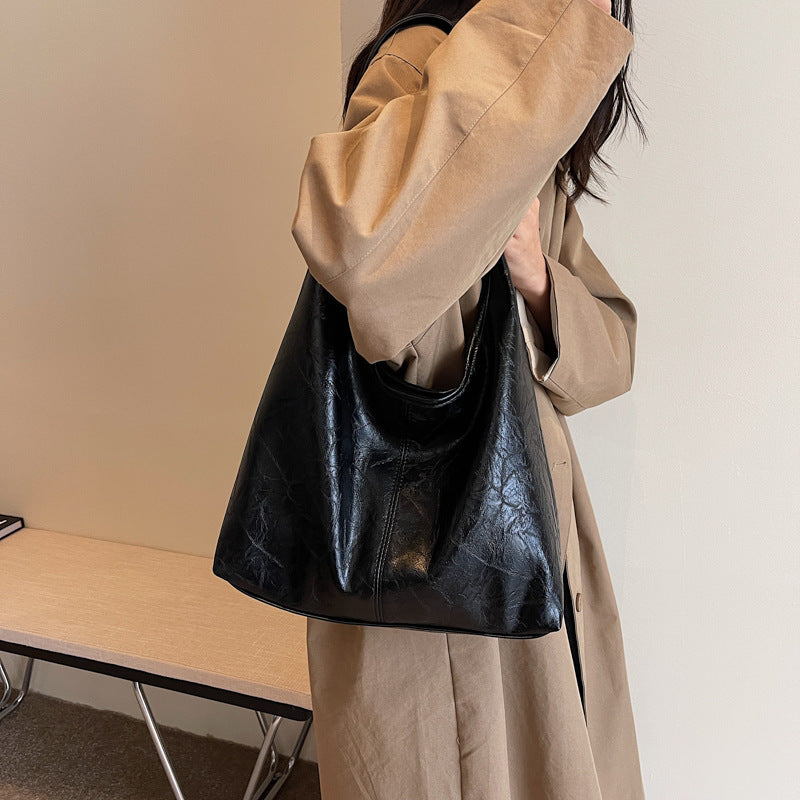SIENNA | Schoudertas Dames β Minimalistisch Vegan Leer - Grote Shopper Bag