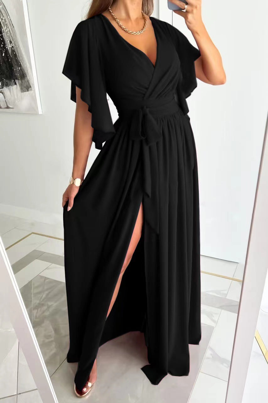 AMELI | Wrap Maxi Jurk – Elegantie & Comfort met Flatterende Pasvorm