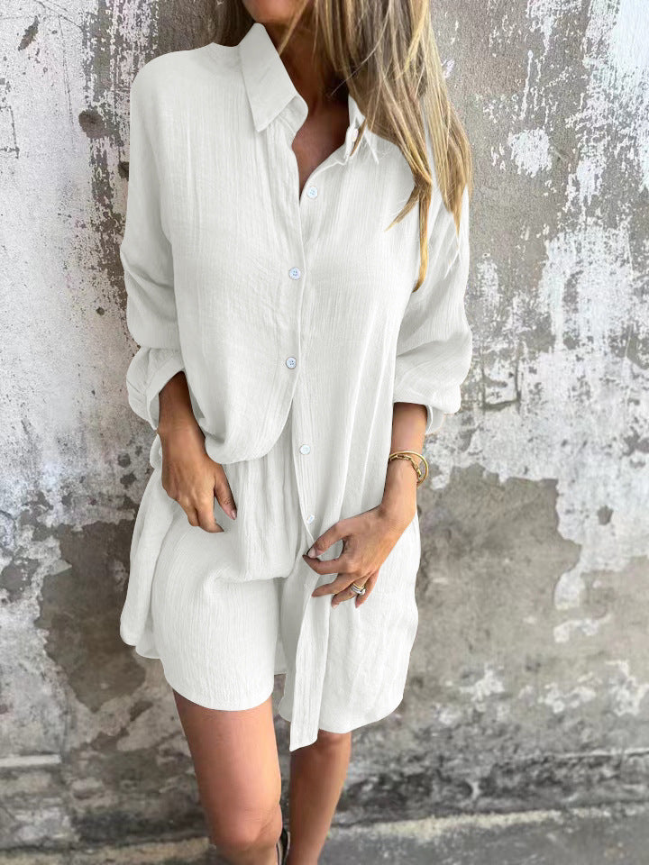 ELINA | Dames Zomerset van Luchtig materiaal – Blouse & Short Combi