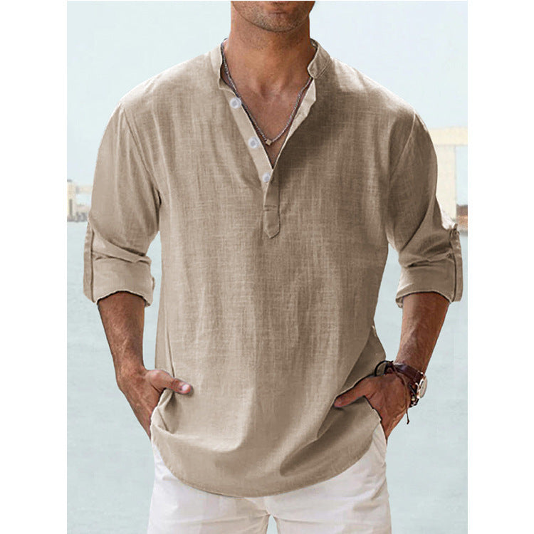WILLIAM | Linnen Look Heren Shirt – Lichtgewicht Casual Overhemd Voor Zomer