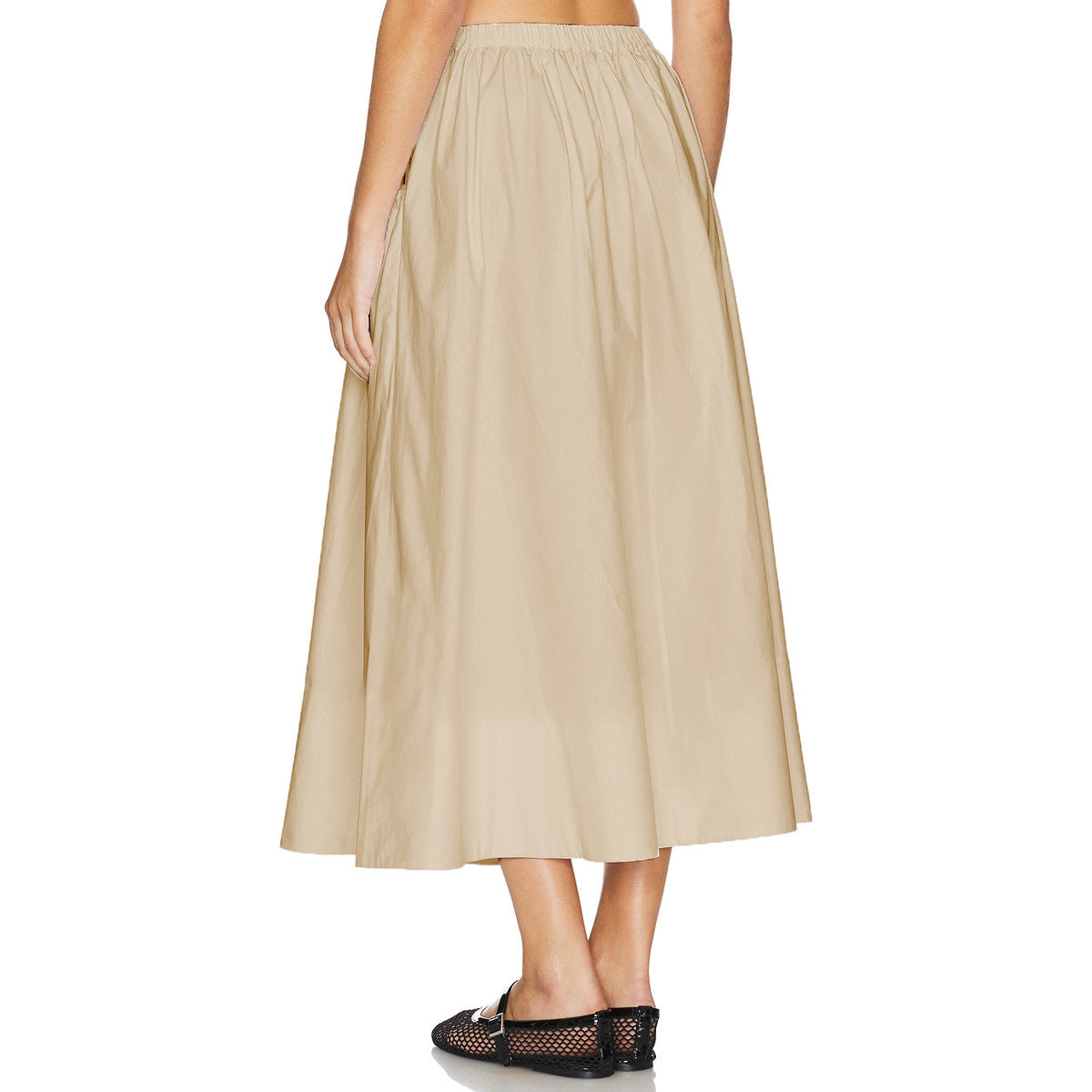 ELINE | Midi Rok – Luchtige A-lijn Rok met Stretch Tailleband