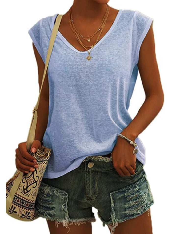 NICOLINE | Trendy V-Hals Dames Top – Jouw Zomer Must-Have!