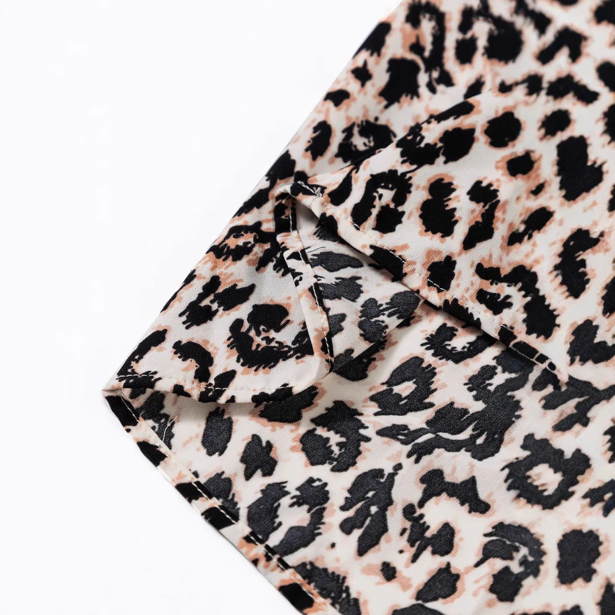ROXY | Chique Leopard Print Jurk voor Dames met Wijd Uitlopende Mouwen
