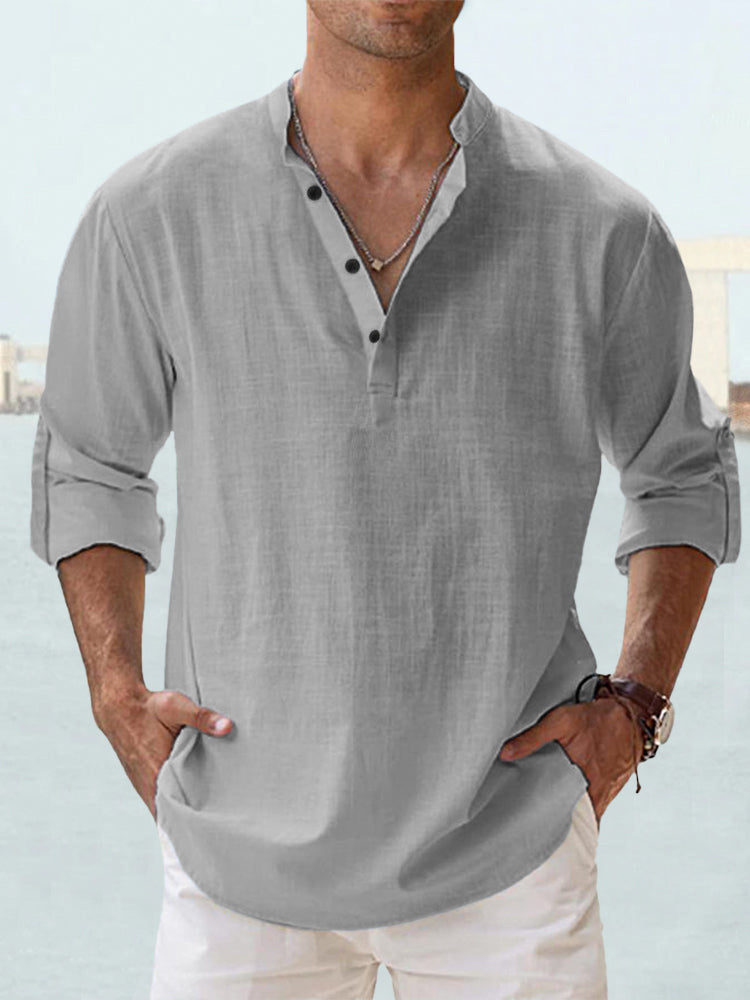 WILLIAM | Linnen Look Heren Shirt – Lichtgewicht Casual Overhemd Voor Zomer