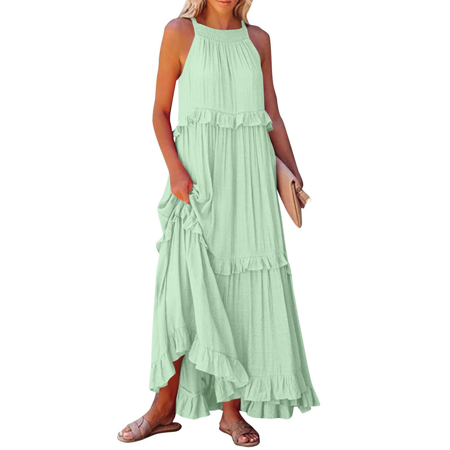 MARCELINE | Ruffle Maxi Jurk – Luchtige Zomerjurk met Volants