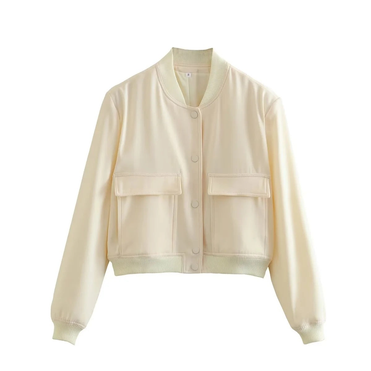 PAULIEN | Cropped Bomberjack Dames – met Drukknoopsluiting