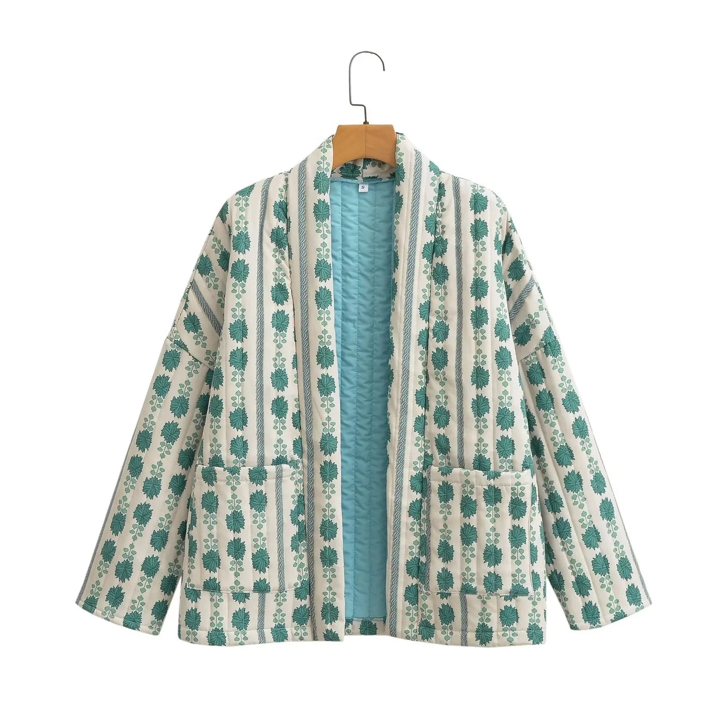 NISA | Bohemian Kimono Jacket – Katoenen Printjack met Plantenmotief