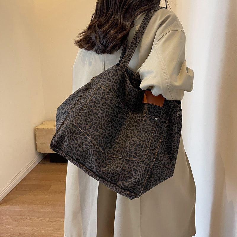 JULA | Leopard Shopper Tas XL – Grote Panterprint Totebag voor Dames