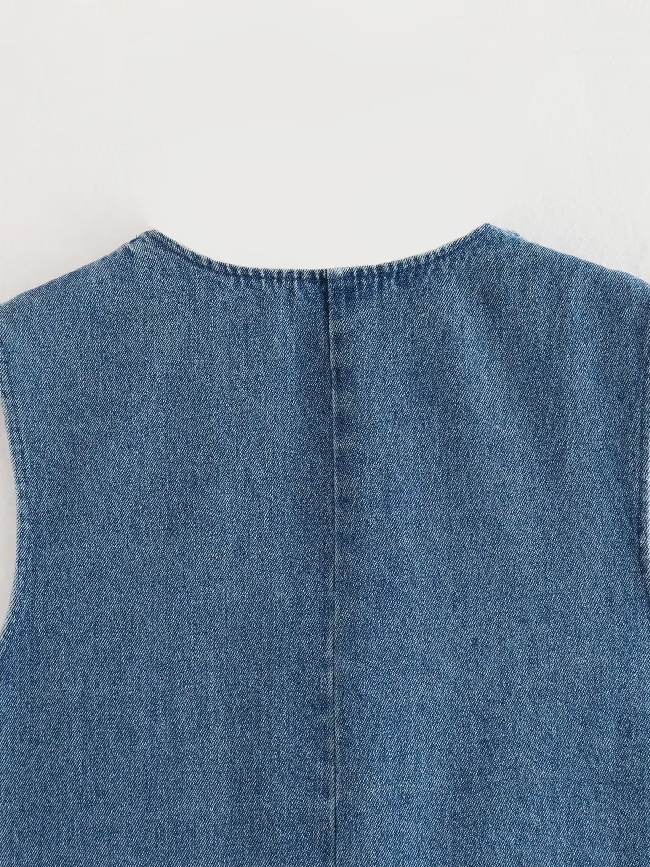 YASMINE | Denim Gilet met Knoopsluiting – Tijdloze Spijkerstof Look voor Dames