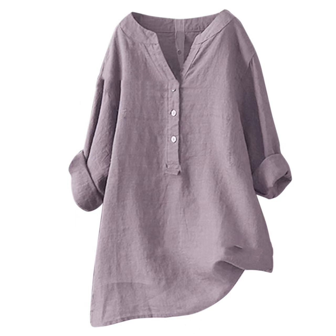 JILKE | Linnen Tuniek Dames met Knoopsluiting – Luchtige Oversized Blouse in Meerdere Kleuren