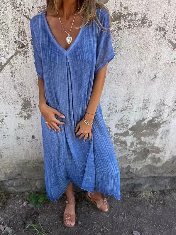 JEN | Luchtige Midi-Jurk met V-hals – Casual & Comfortabel