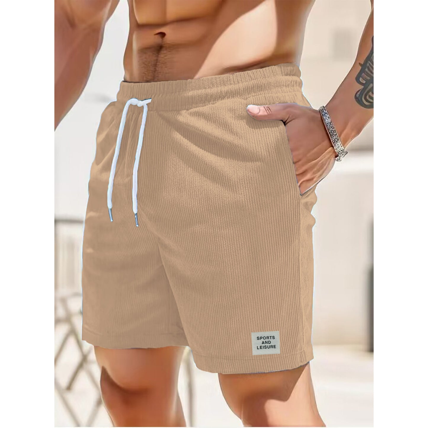 JIM | Zomerse Heren Korte Broek – Comfortabele Strandshort met Trekkoord