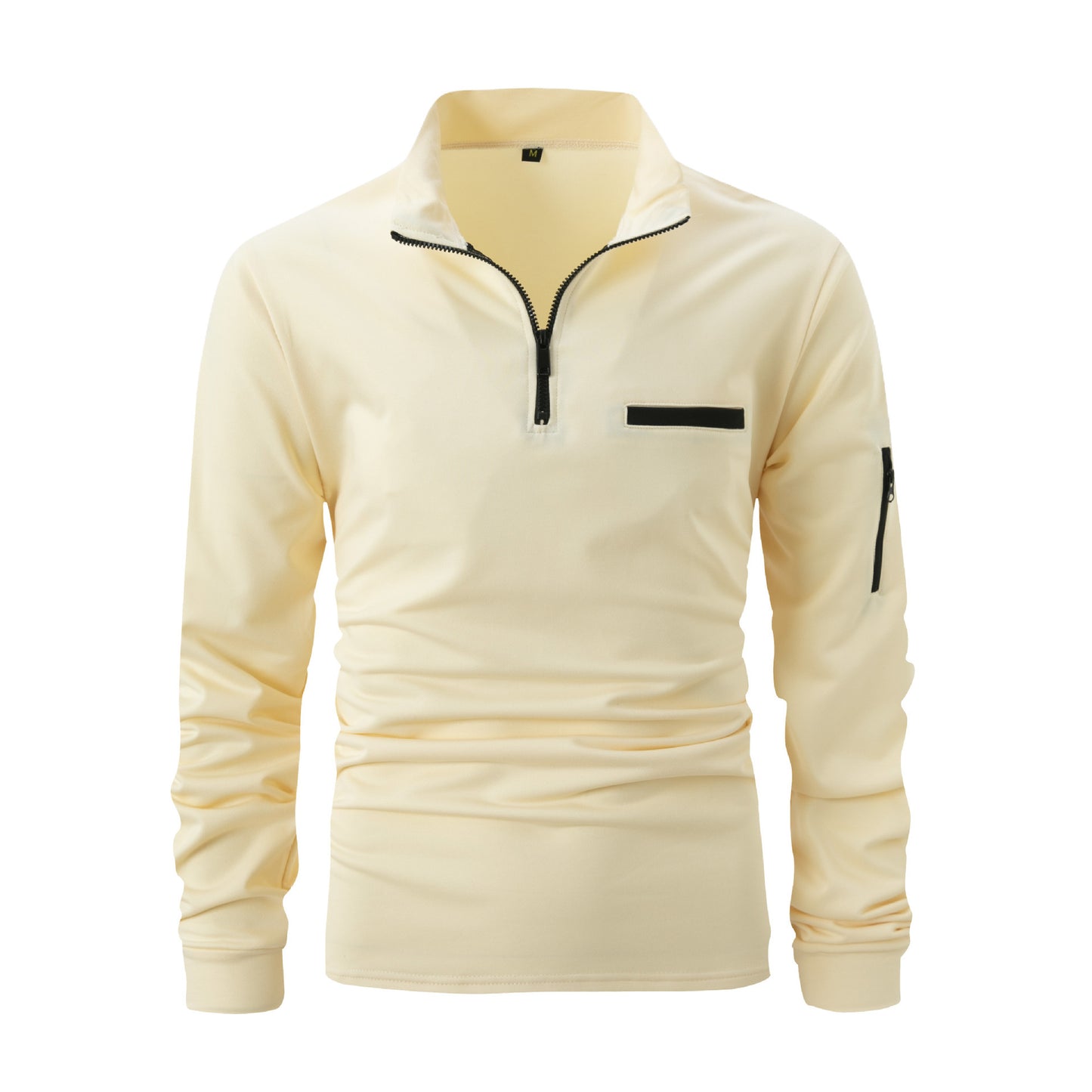 DENZELL | Heren Sporttop met Rits en Zakdetails – Lange Mouw