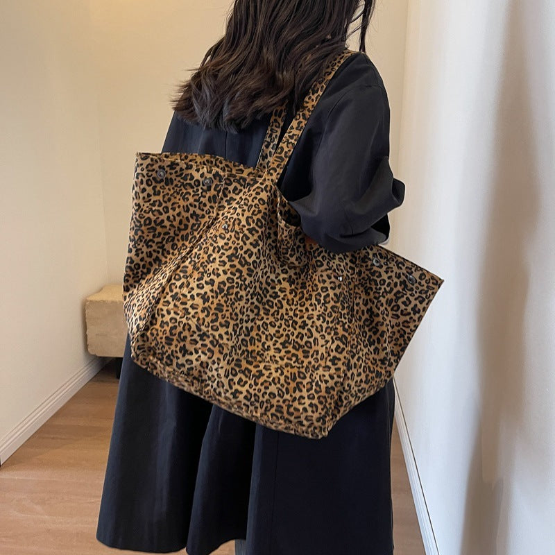 JULA | Leopard Shopper Tas XL – Grote Panterprint Totebag voor Dames