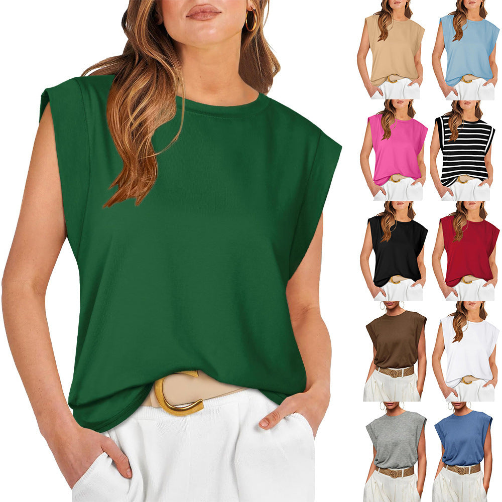 MOLLY | Mouwloze Top met Schouderdetail – Stoer, Vrouwelijk & Tijdloos Casual