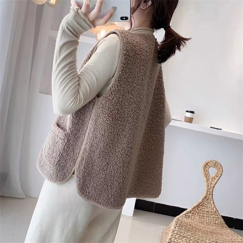 LUNA | Sherpa Gilet Dames – Zacht, Warm & Stijlvol Comfort