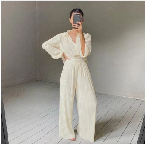 FLORINE | Elegante Jumpsuit met Wijde Pijpen – Dames