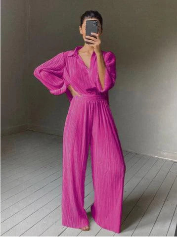 FLORINE | Elegante Jumpsuit met Wijde Pijpen – Dames