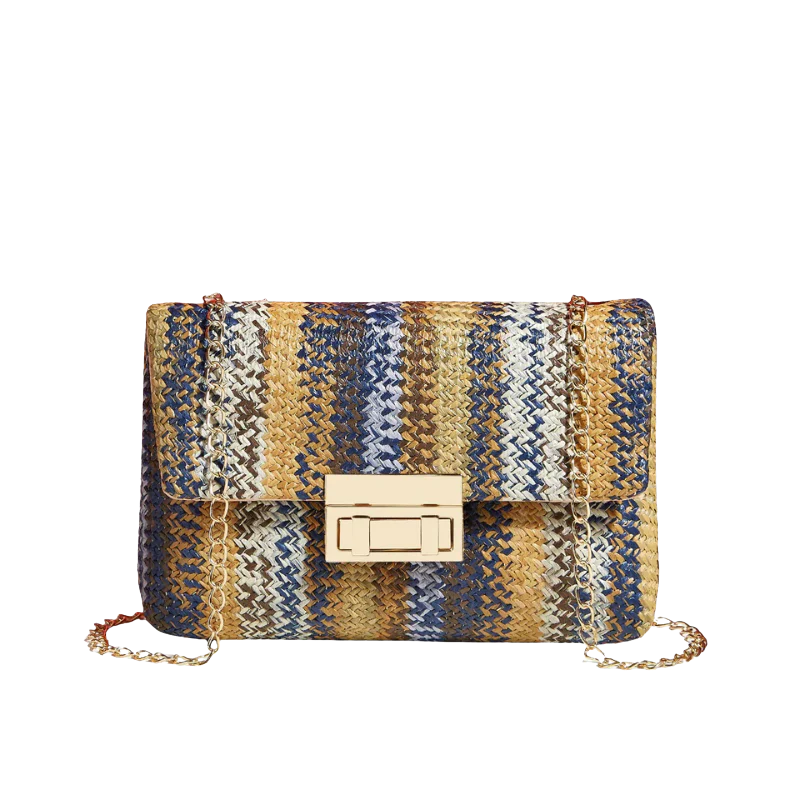 ELLA Rainbow Chic Clutch – Vrolijke Elegantie met Gouden Details