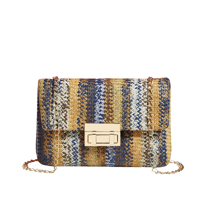 ELLA Rainbow Chic Clutch – Vrolijke Elegantie met Gouden Details